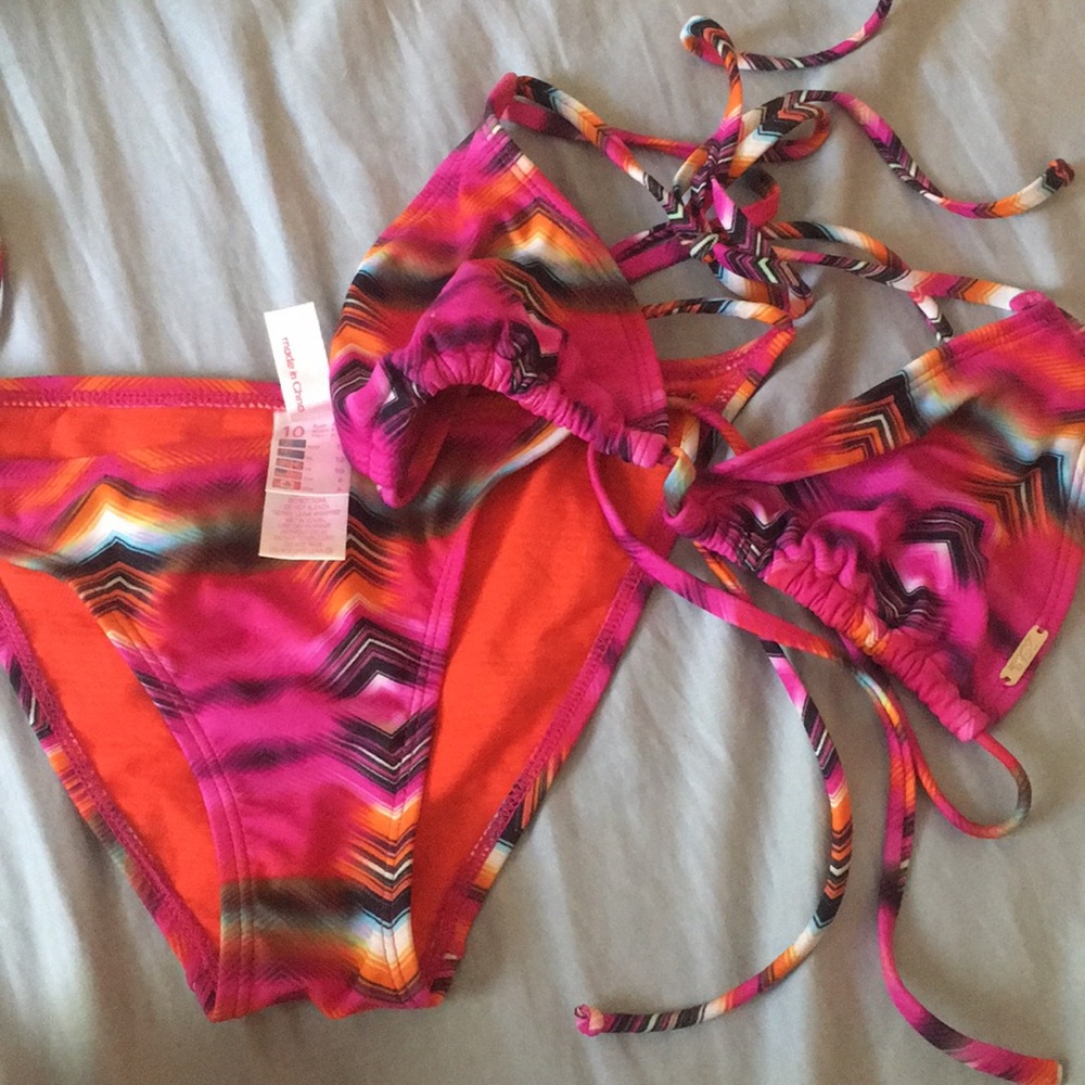 Multi colored swim bikini